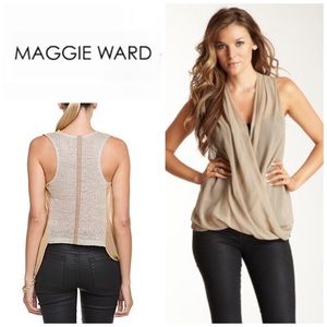 Maggie Ward knit back draped top